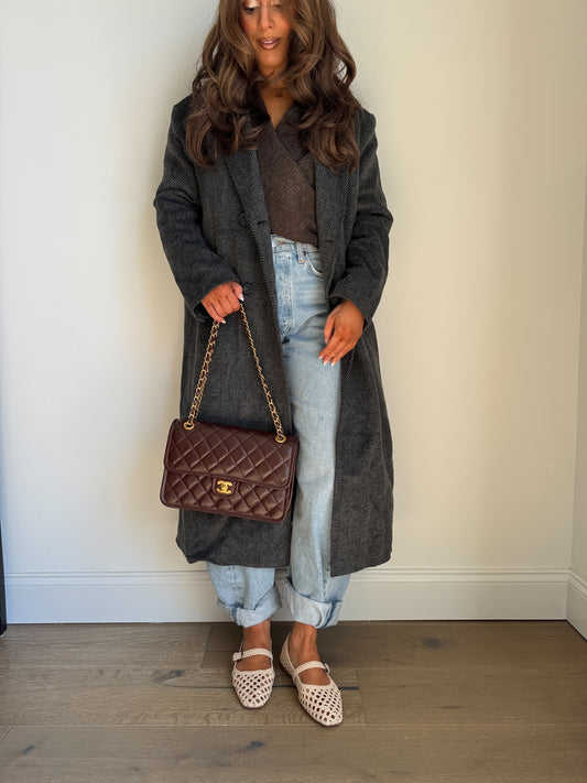 Ralph Coat (Charcoal Herringbone)