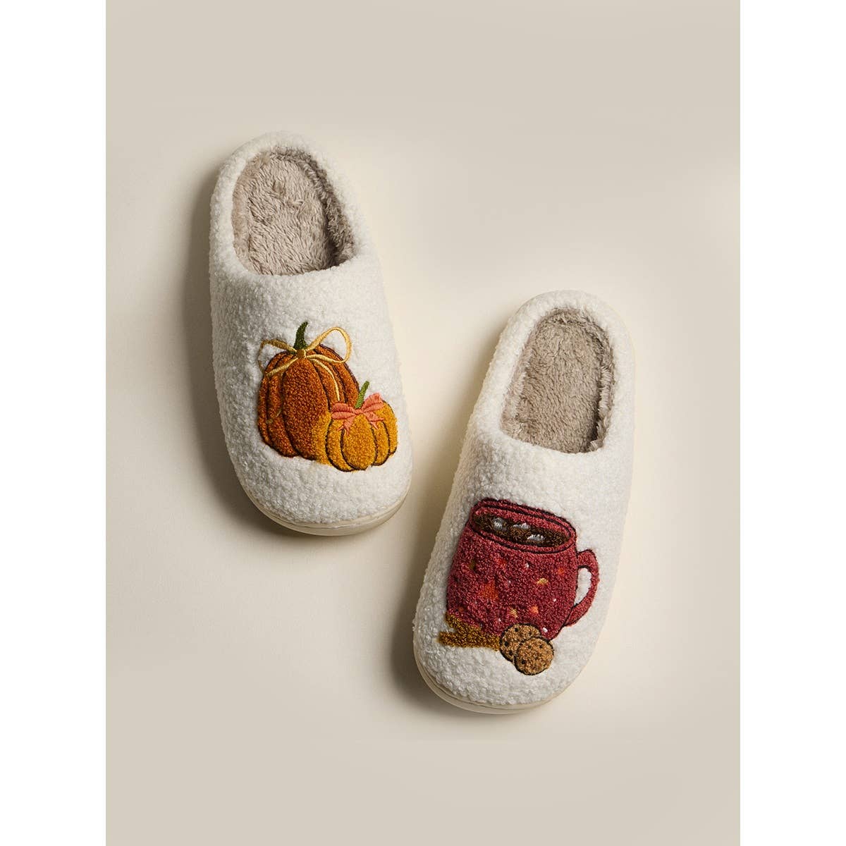 Pumpkin Spice Fleece Slippers