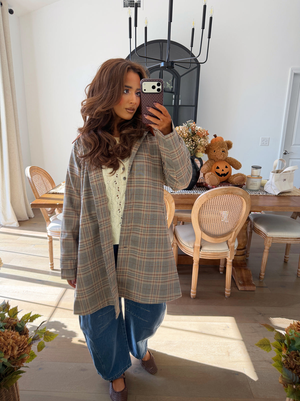 Harvest Plaid Trench no rstks