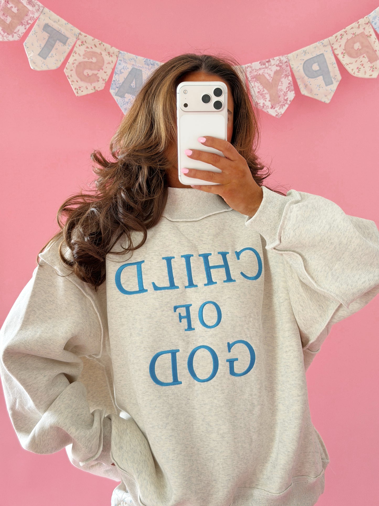 Child Of God Mockneck Grey