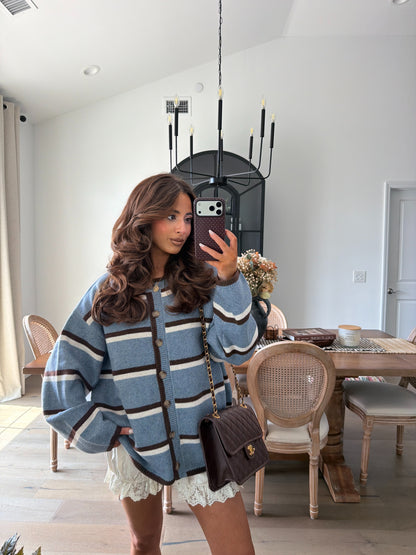 Maple Glaze Cardigan (Blueberry)