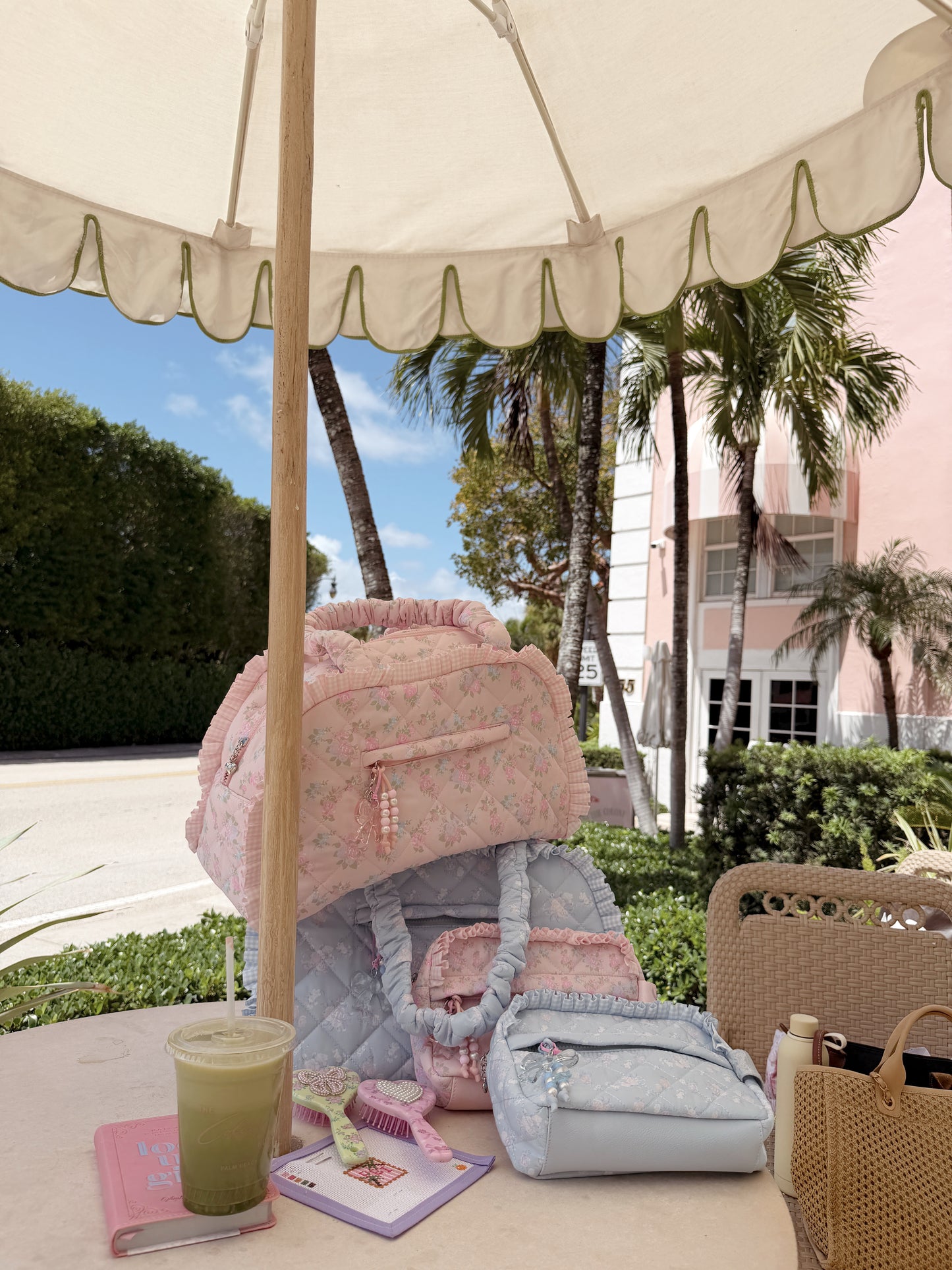 Cotton Candy Vintage Sorbet Floral Bag (Candy Pink)