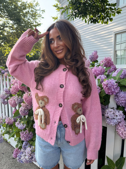 Teddy Bear Cardigan SHOPYDS PINK Custom EXCLUSIVE (pre-order end of September)