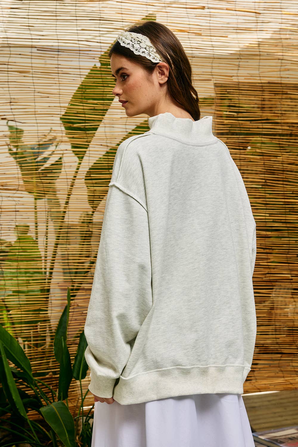 Jesus patchwork Mockneck