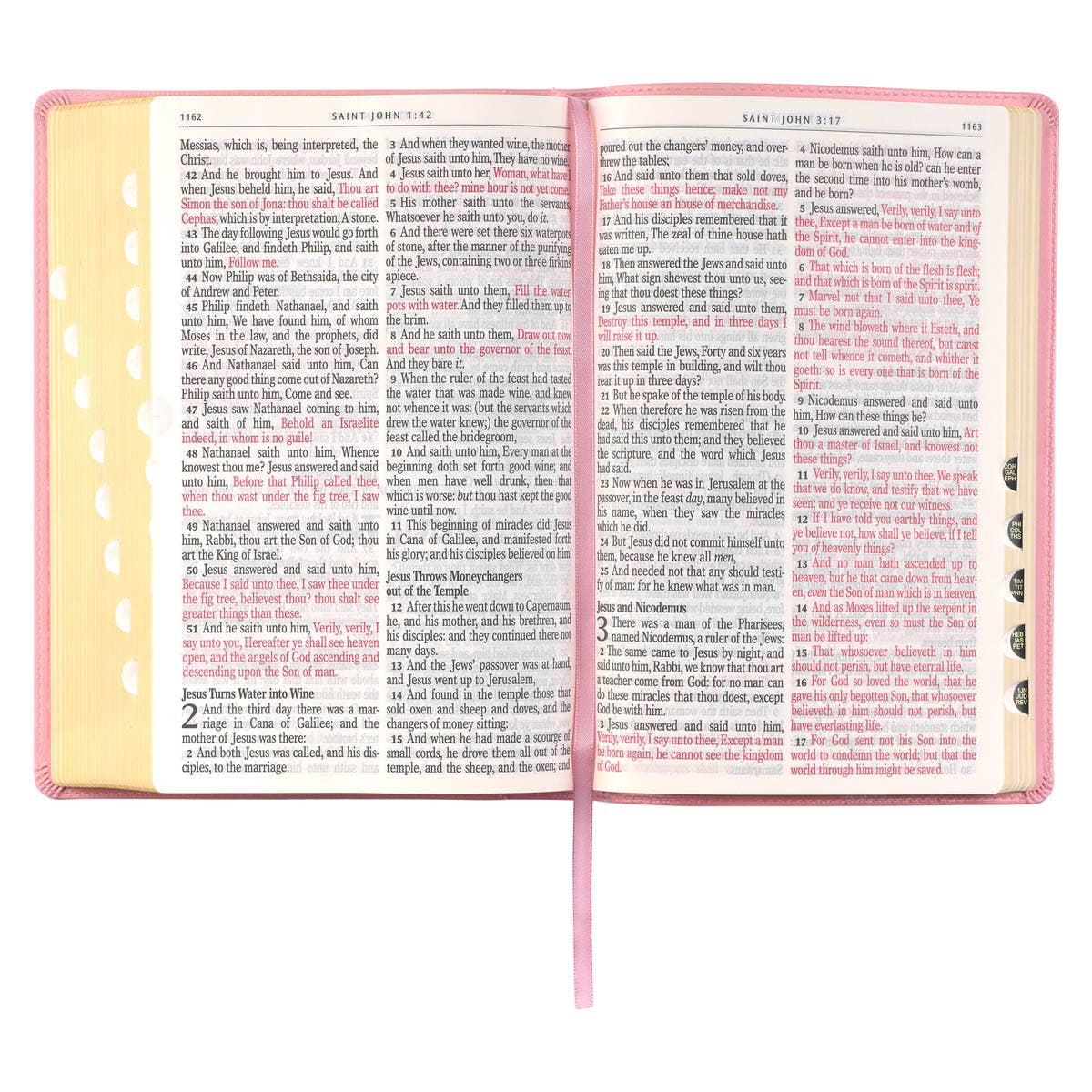 KJV Bible Giant Print Full-size Faux Leather, Pink