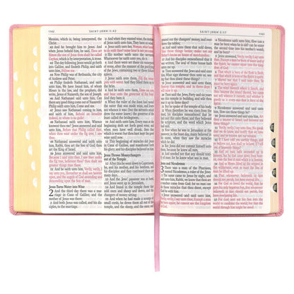 KJV Bible Giant Print Full-size Faux Leather, Pink