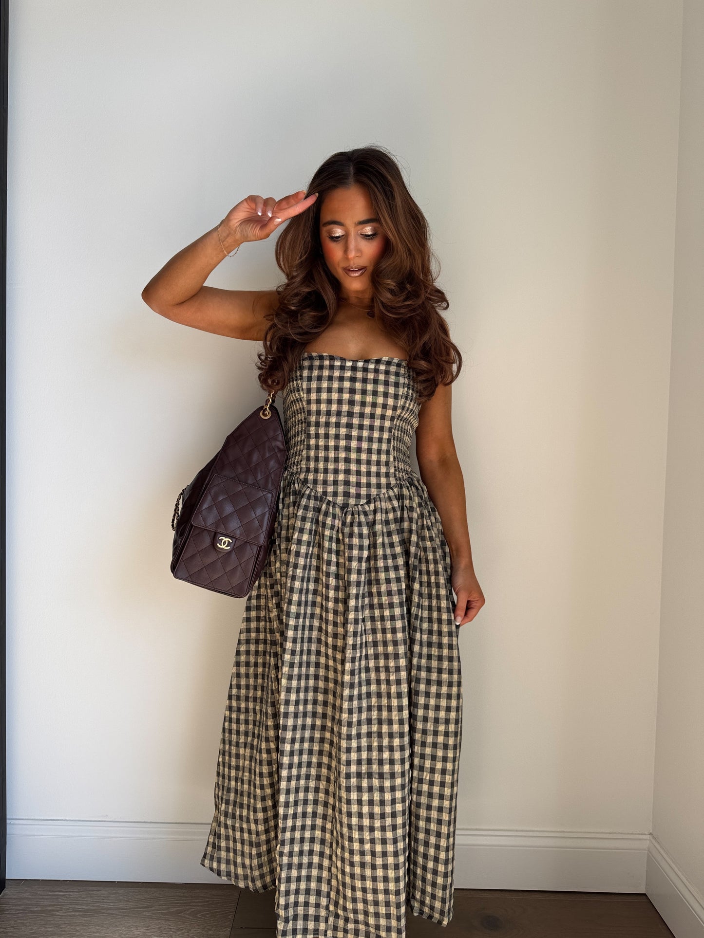 Cottage Farm Gingham Midi Dress (can’t restock)