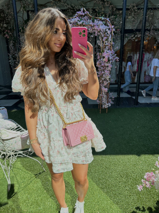 Floral pink dress Mable small