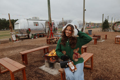 Holly Pine Teddy Bear Sweater