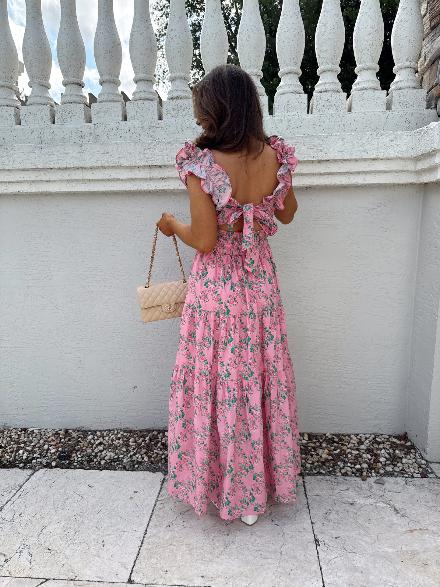 Palm Beach Elegance Ruffled Dress