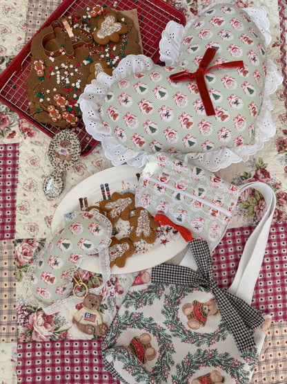 Gingerbread Bear Lane Pillow