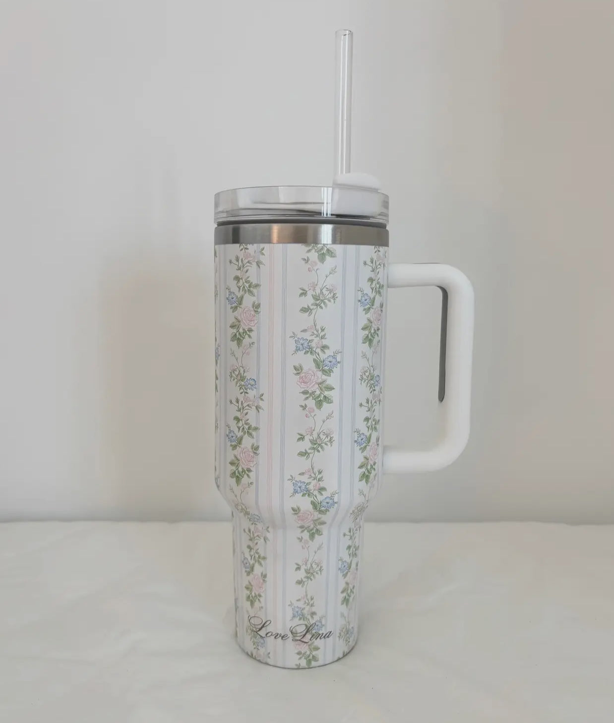 Shabby Chic Tumbler (vintage floral)