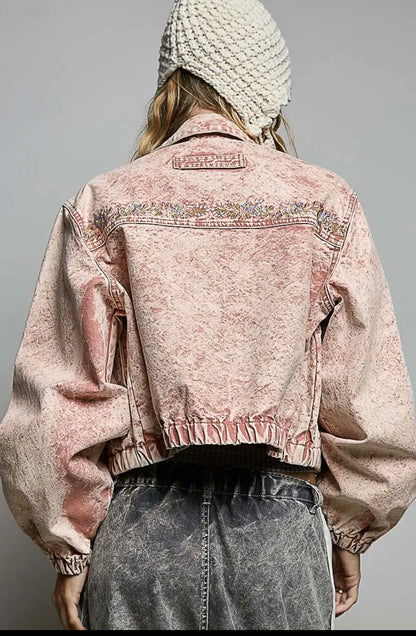Pink Skies Embroidered Jacket