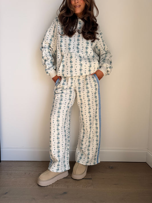 Blueberry Floral hoodie Set