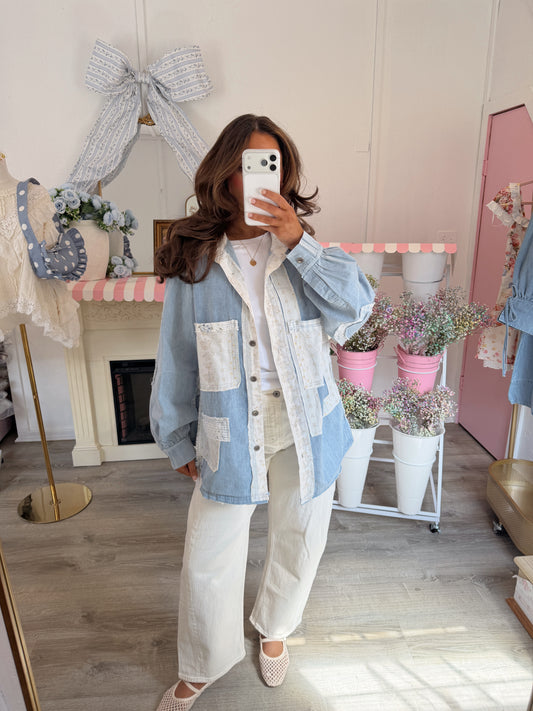 Soft Petal Button Down (Denim)
