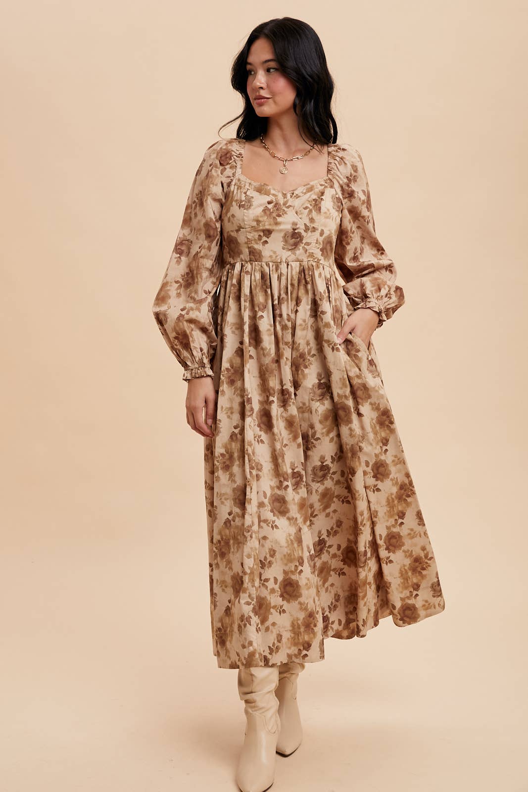 HONEY SWEETHEART COTTON MIDI DRESS