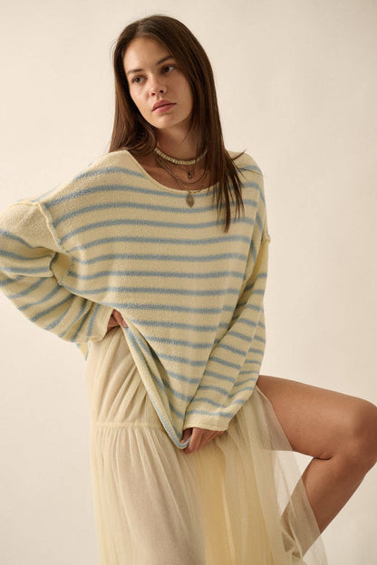 Cali Textured Knit Oversized Sweater