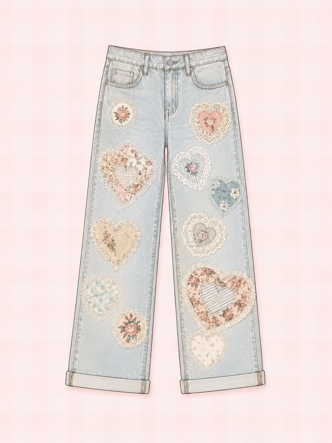 Berry Sweet Patch Jeans RESTOCK