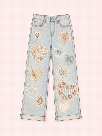 Berry Sweet Patch Jeans RESTOCK