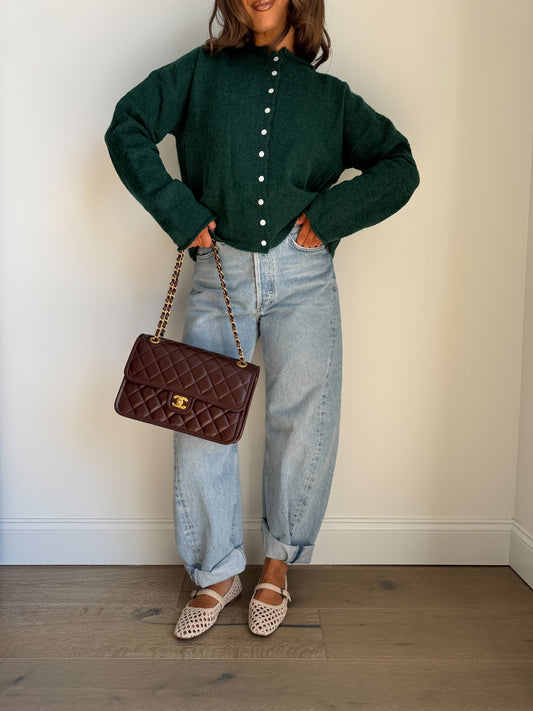 Hamptons Cardigan (Hunter Green) PRE ORDER