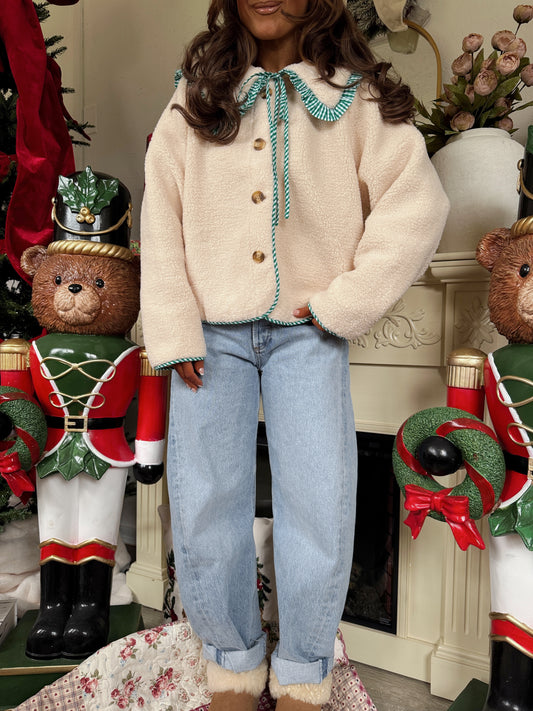 Christmas Pine Sherpa Jacket