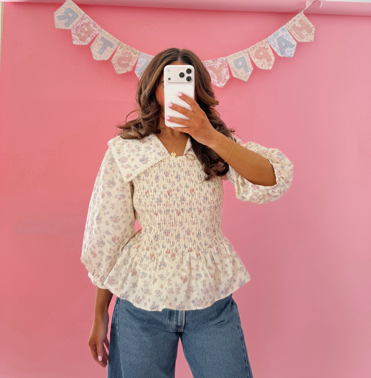 Pearl Petal Babydoll Top RESTOCK 1-2 weeks