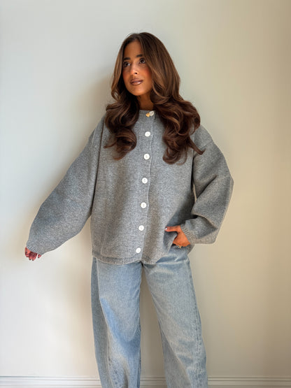 Cinnamon Sugar Cardigan (Heathered Grey)