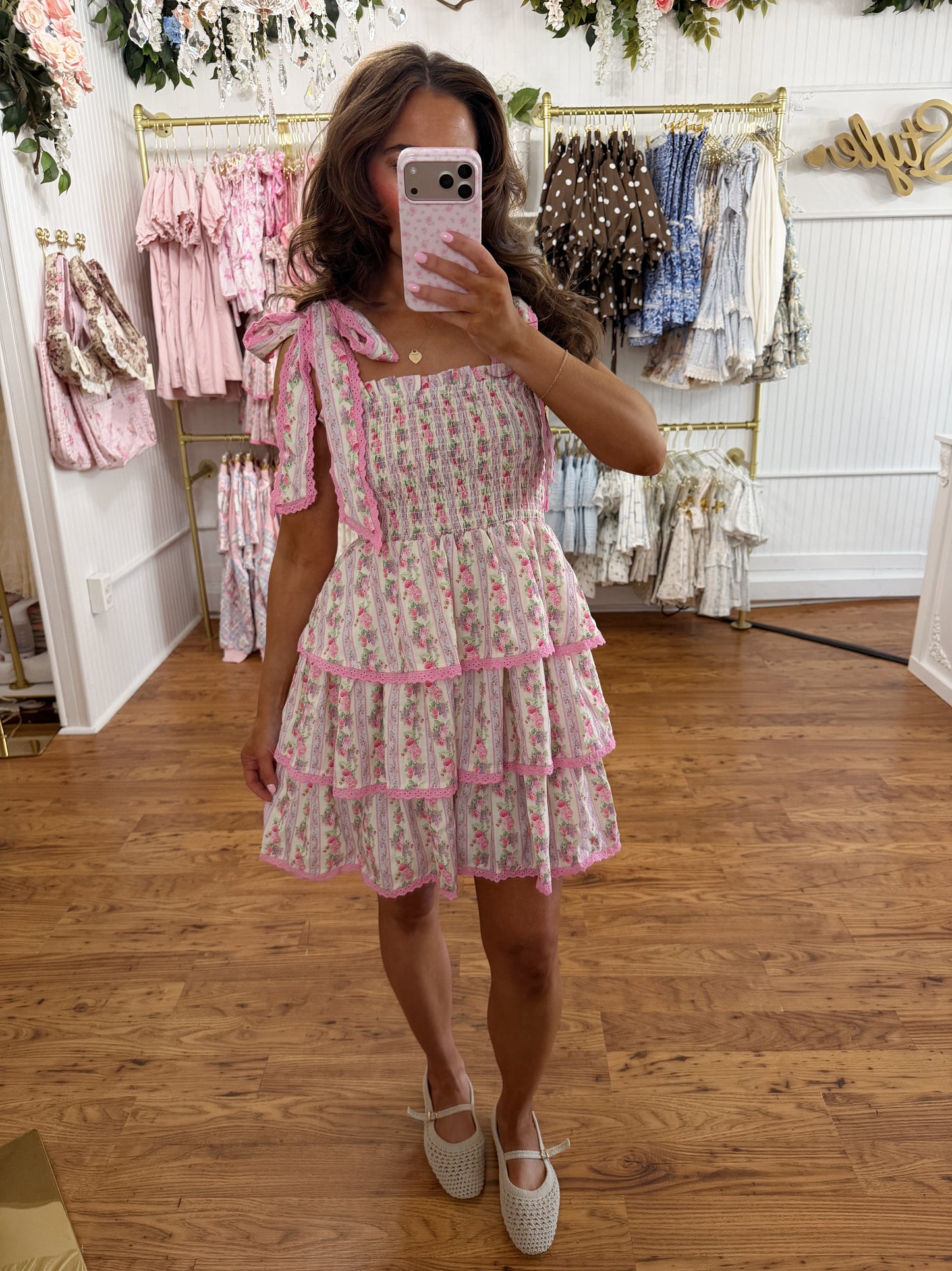Pink Patches Mini Dress ships 6.25