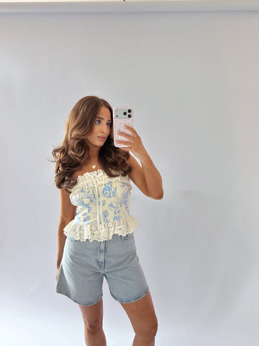 Sea & Sand Eyelet Tube Top (can’t restock )