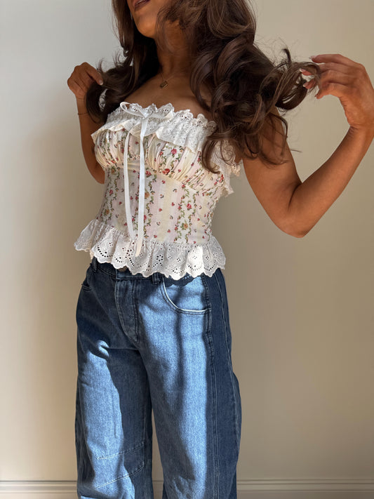 Boca Blooms Smocked Tube Top