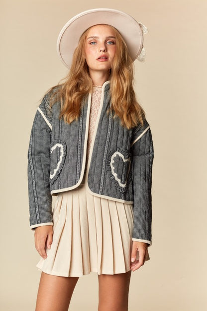 Gingham & Hearts Cookies & Cream Jacket