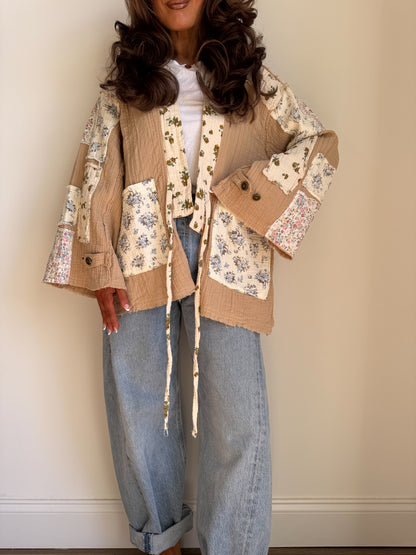 Grateful Autumn Vintage Floral Jacket