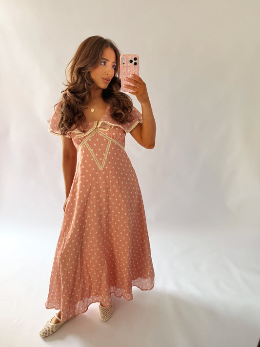 Cotton Candy Vintage Maxi Dress