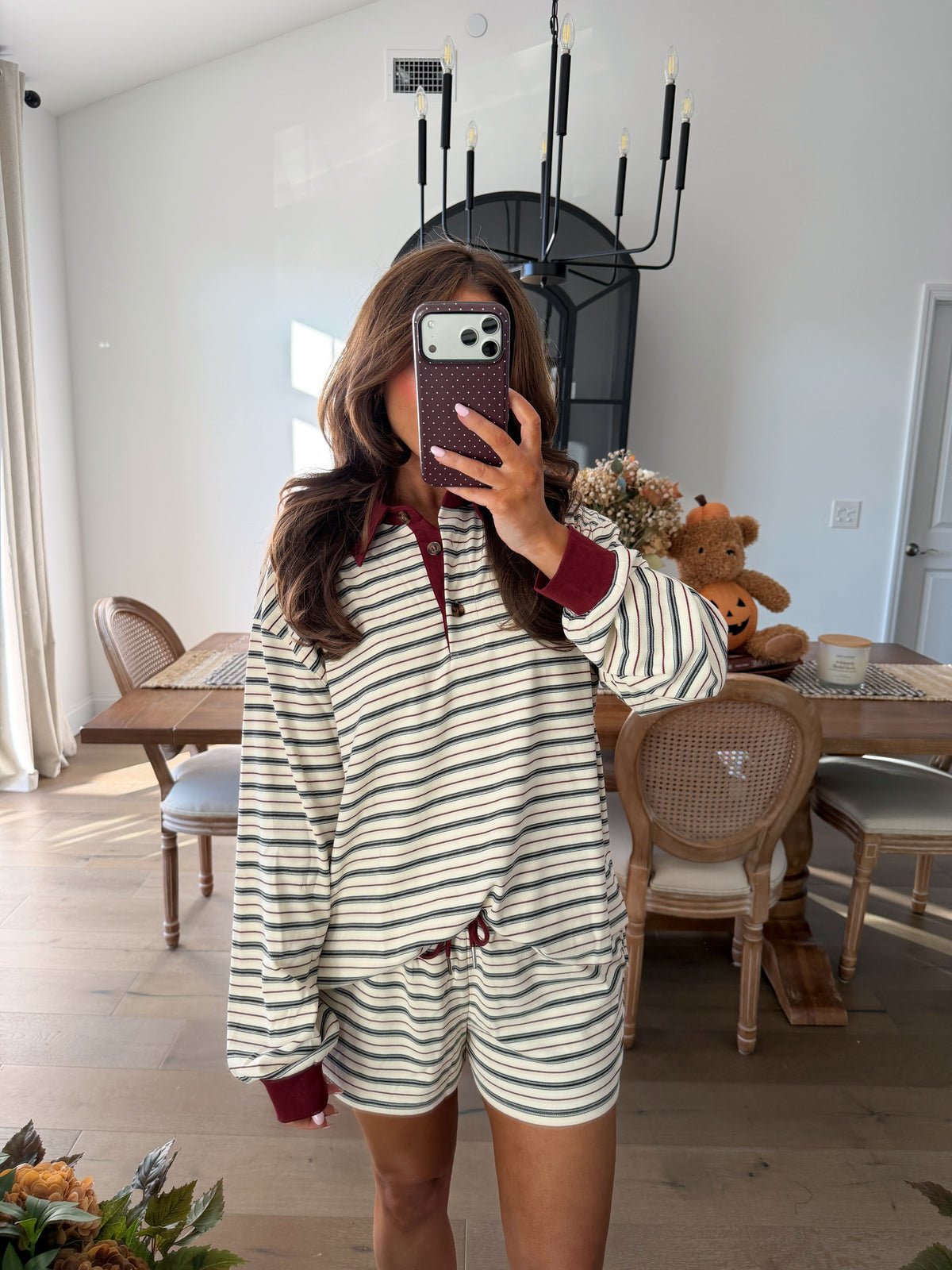 Cranberry Cider Rugby Burgundy Set