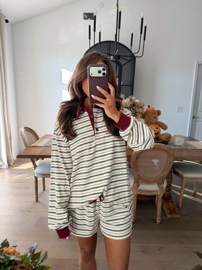 Cranberry Cider Rugby Burgundy Set