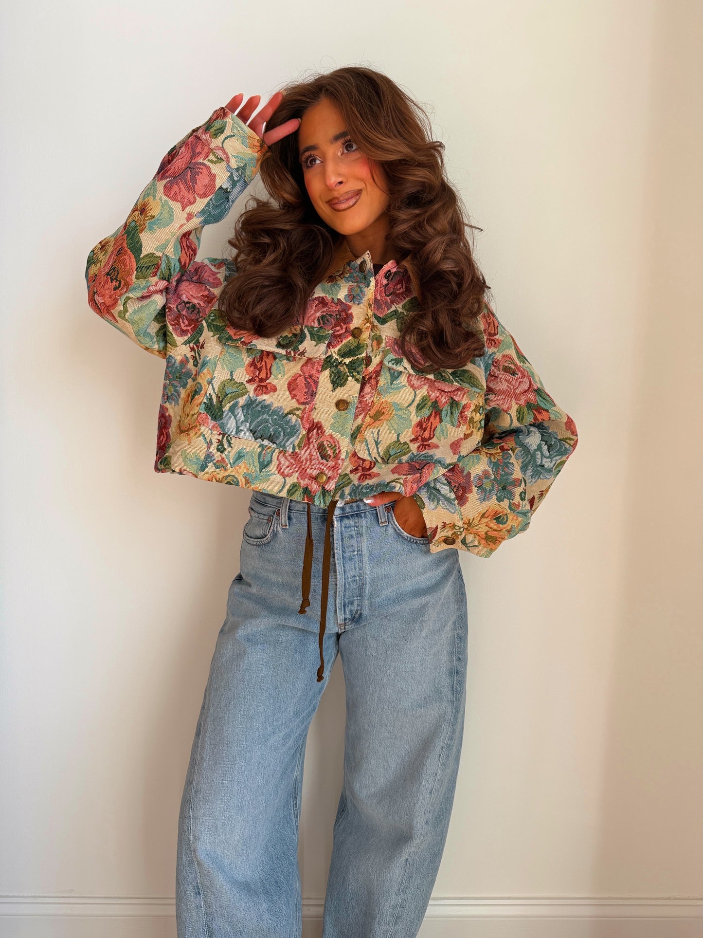 Once Upon A December Floral Jacket