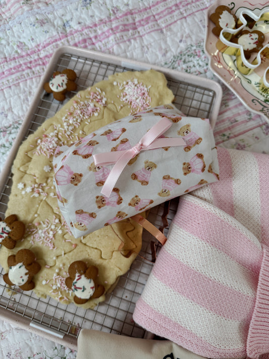 A BEARY Holiday Cosmetic Pouch (ships 2 weeks)