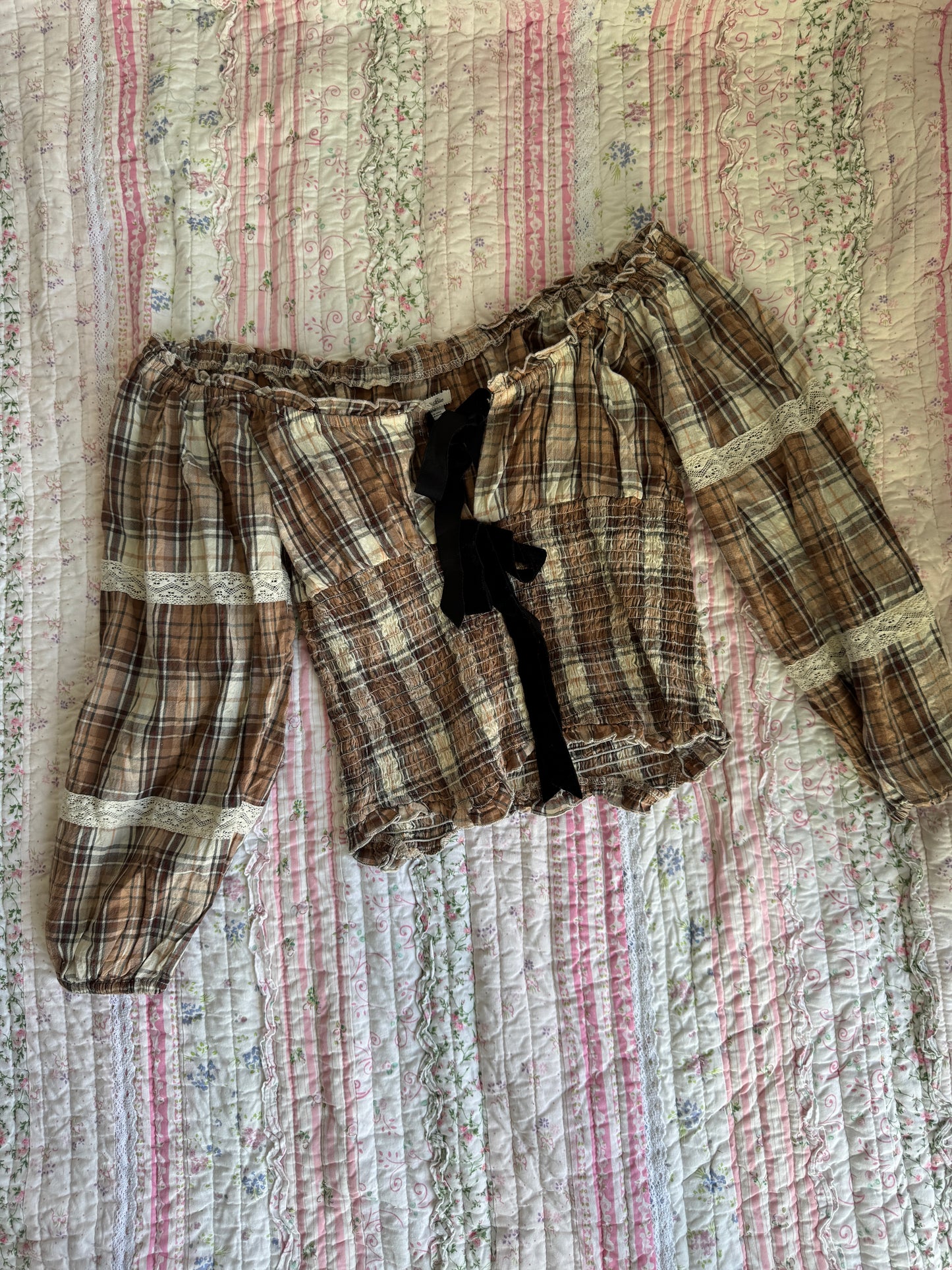 Plaid Top Urban Size M