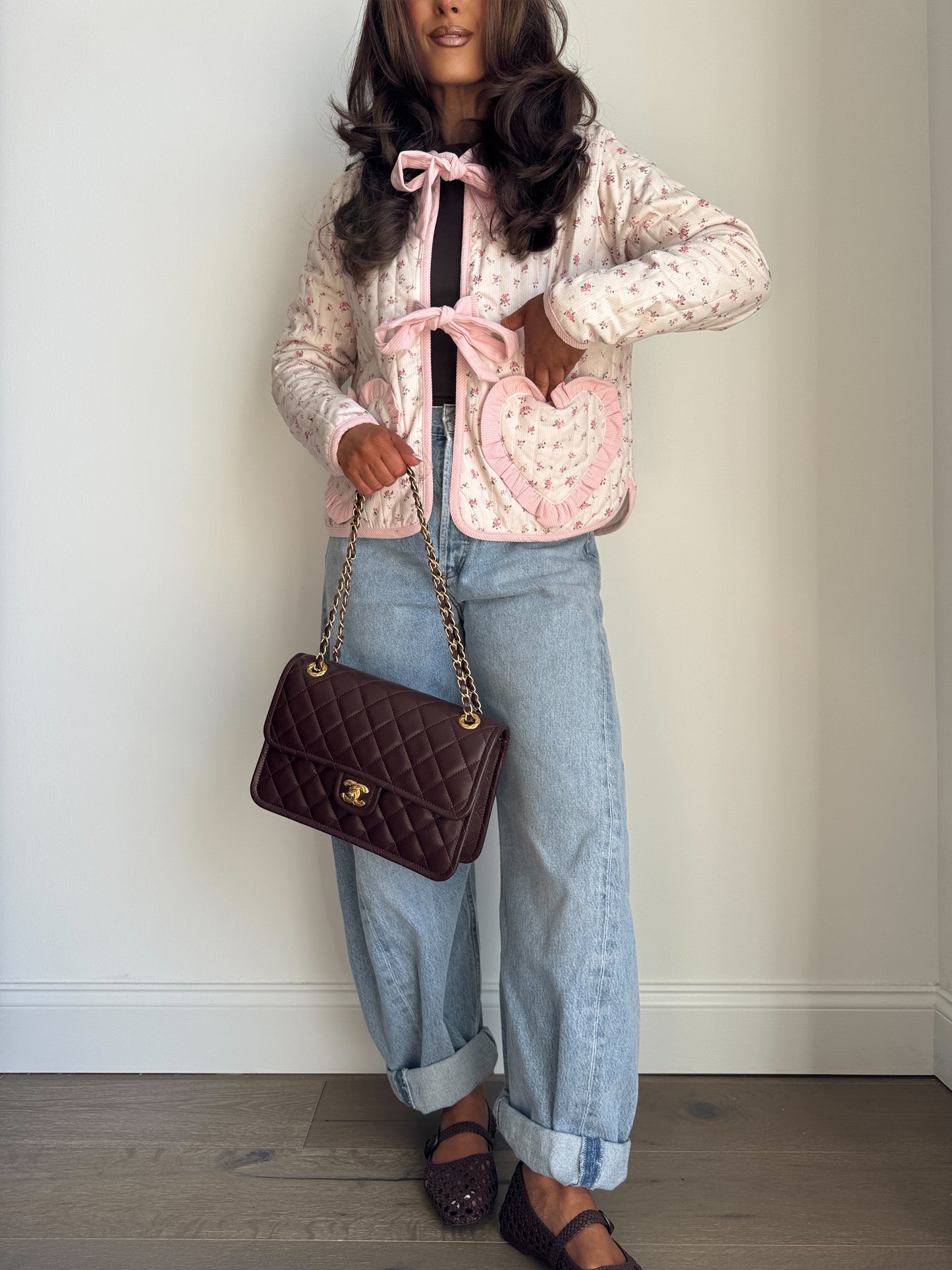 Strawberry Milkshake Quilted Heart Jacket