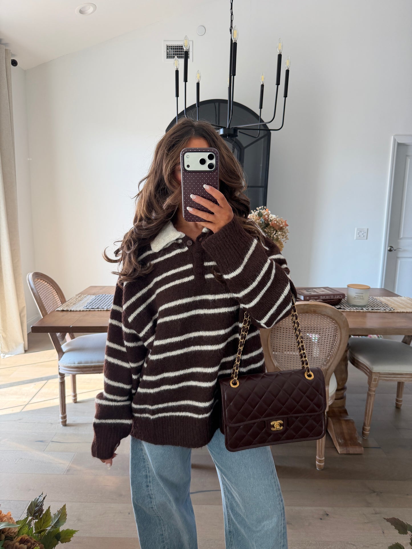 Cinnamon Roll Rugby Sweater Knit RESTOCK
