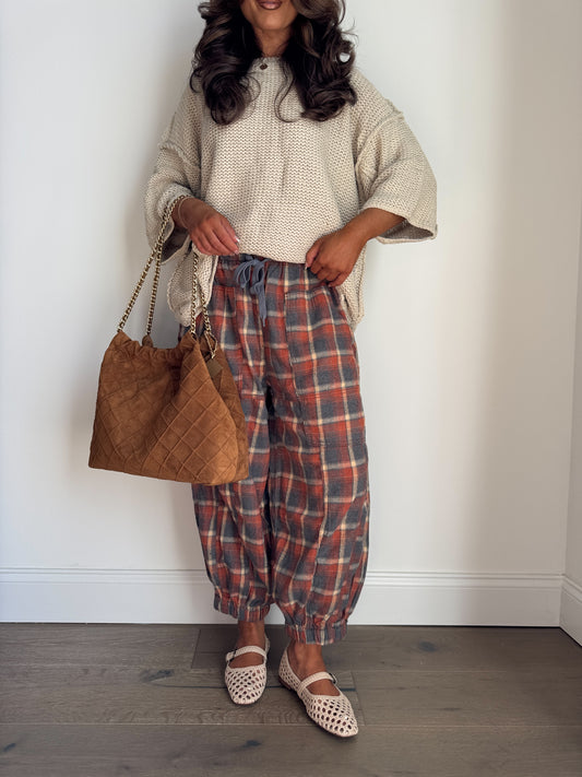 Mulberry Lane Plaid Jogger