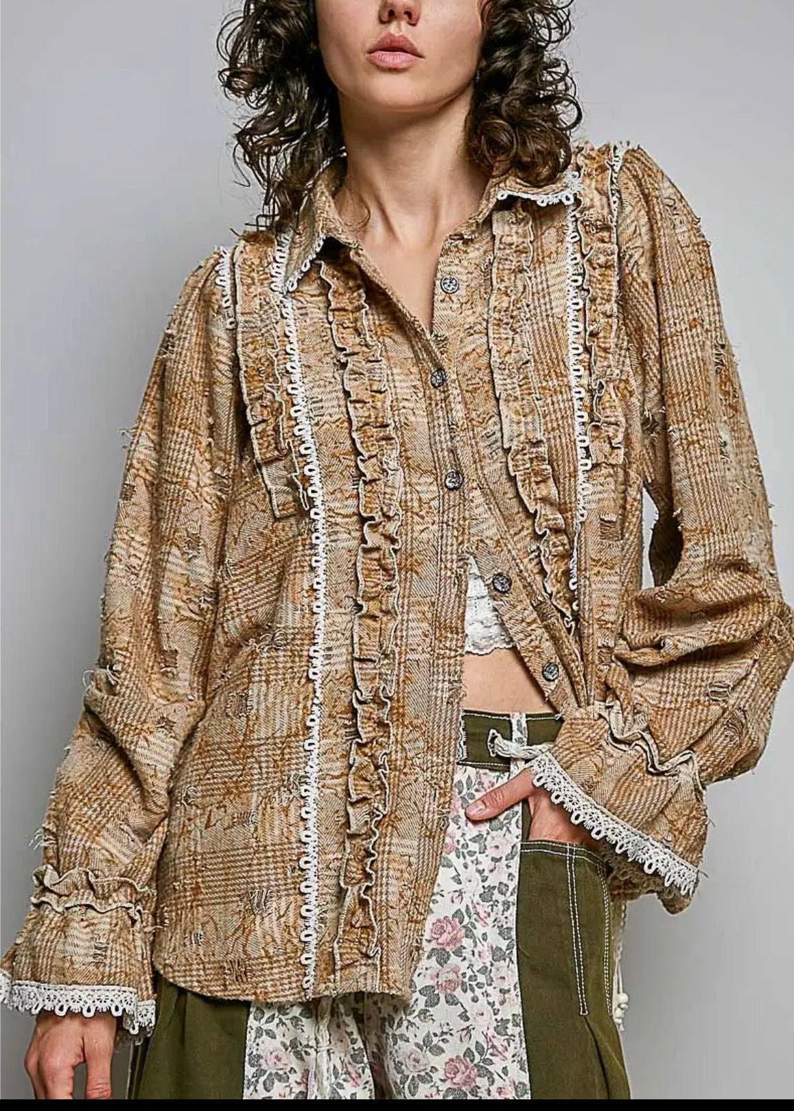 Driftwood Plaid Top