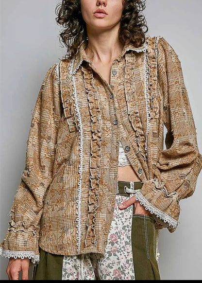 Driftwood Plaid Top