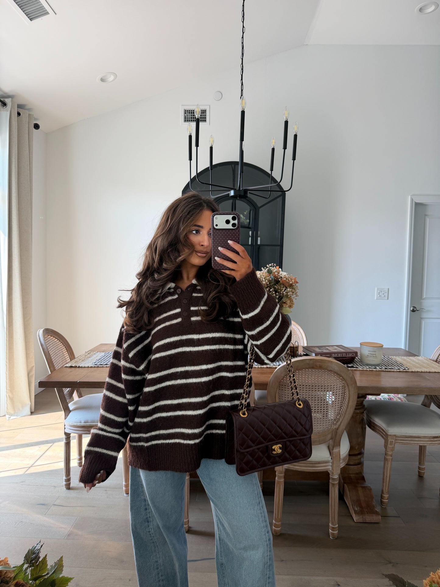 Cinnamon Roll Rugby Sweater Knit RESTOCK