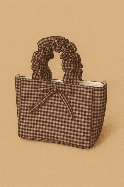 Gingham Maple Mini Crossbody Bag