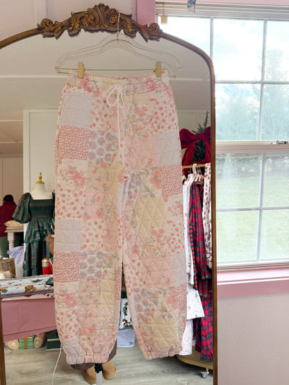 Cotton Candy Vintage Quilted Joggers