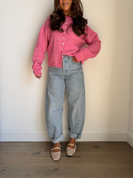 Hamptons Cardigan (Bubblegum)