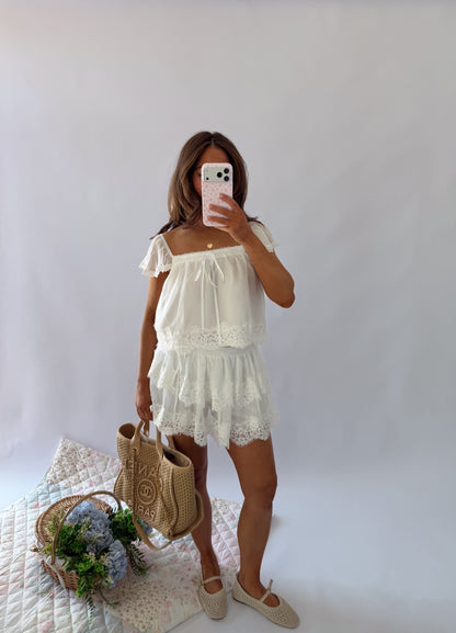 Hydrangea Kisses Skort Set (can’t restock) Marshmallow