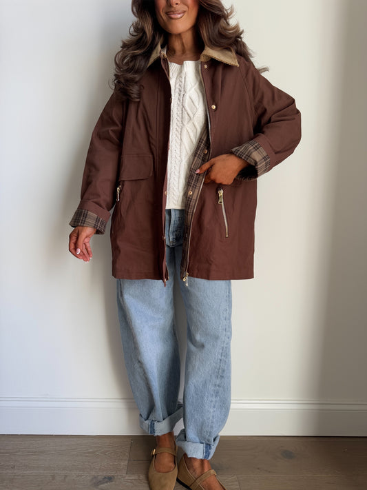 Maplewood Barn Jacket (Cocoa) - can’t restock!