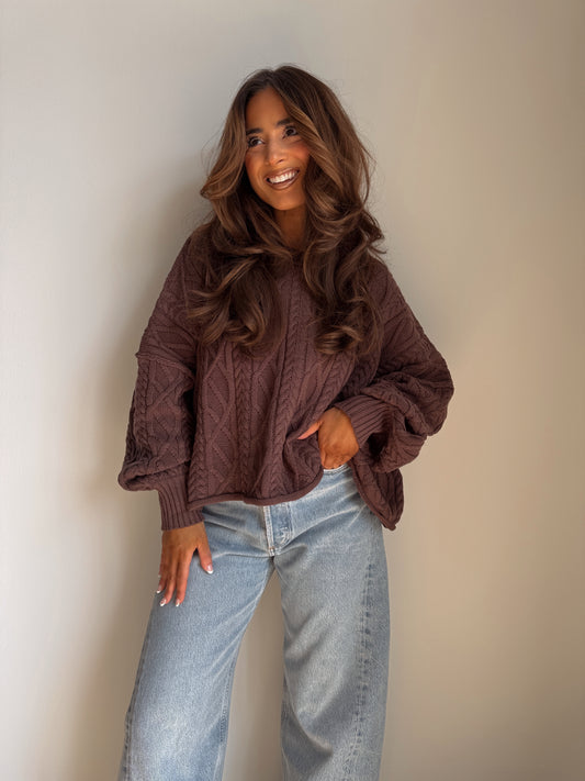 Cocoa Chunky Knit Sweater (can’t restock)